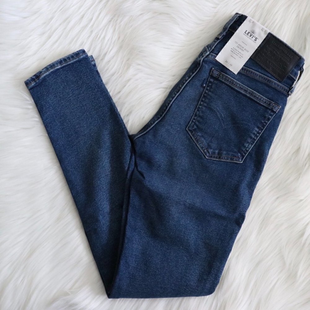 NEW Levi's Jeans Made & Crafted High Waisted Dark Wash Skinny - Picture 2 of 8